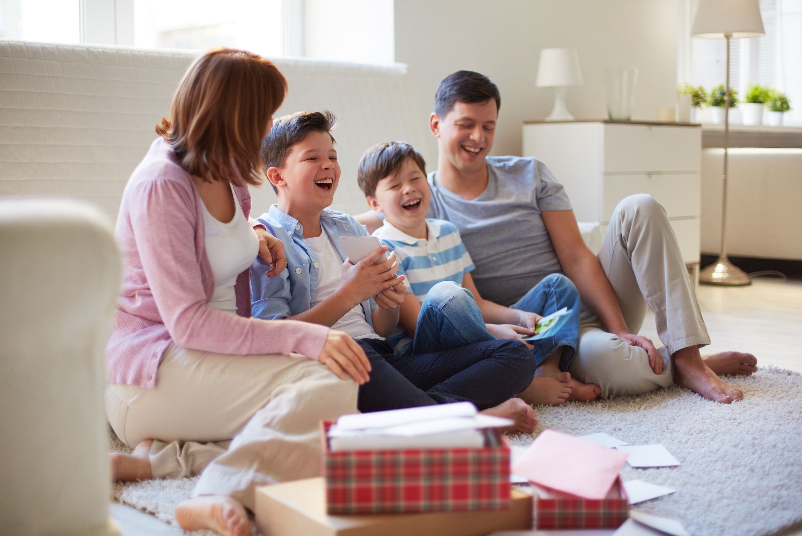 family enjoying mold free home